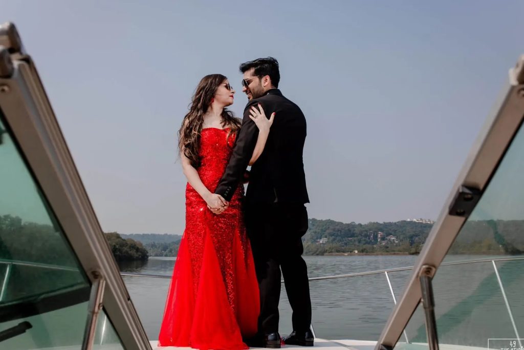Pre-Wedding Shoot on a Yacht in Goa with Fortune India Sailing